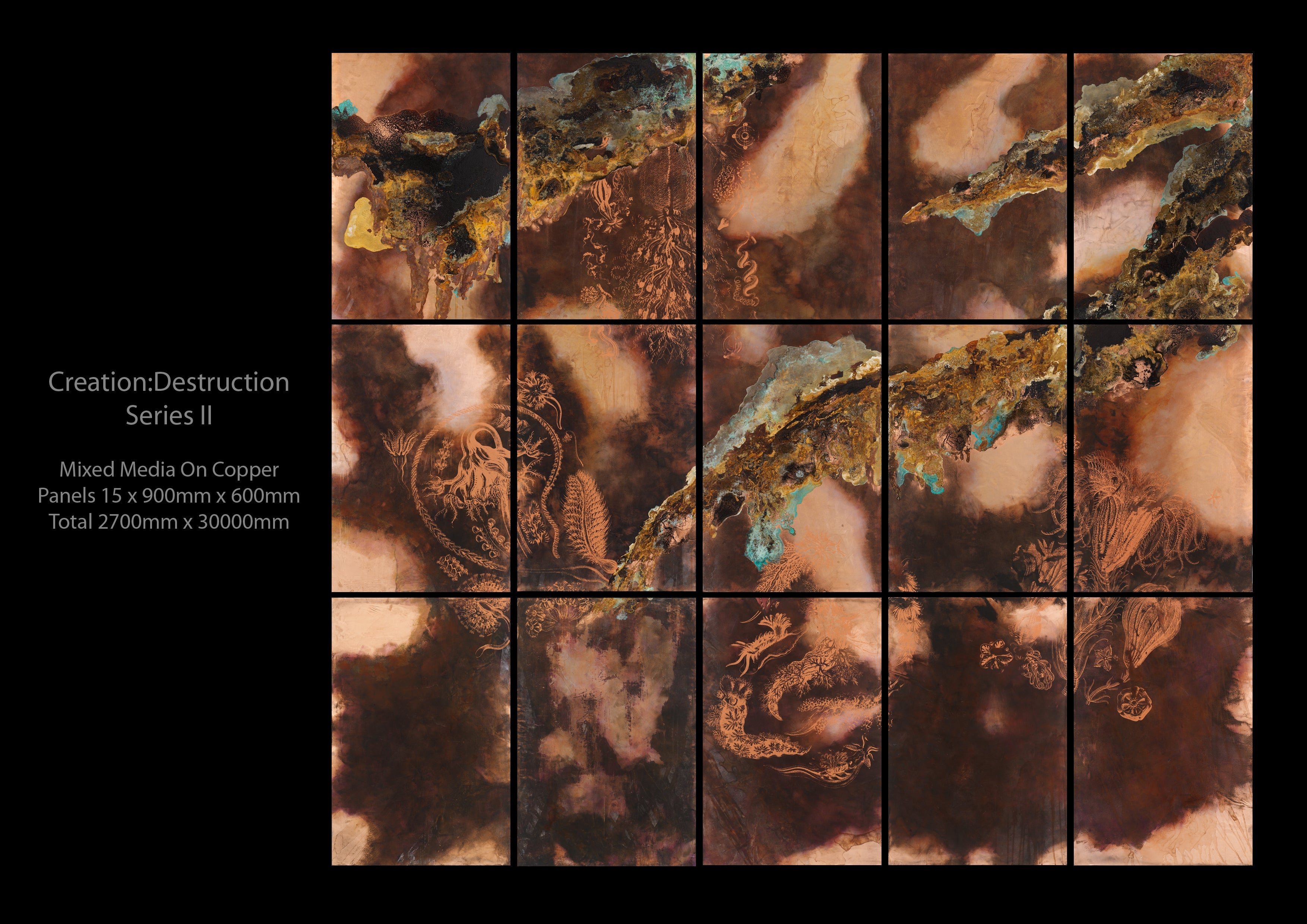 'Creation: Destruction II' | 15 panels of 60x90cm Total: 270x300cm-thumbmail-2