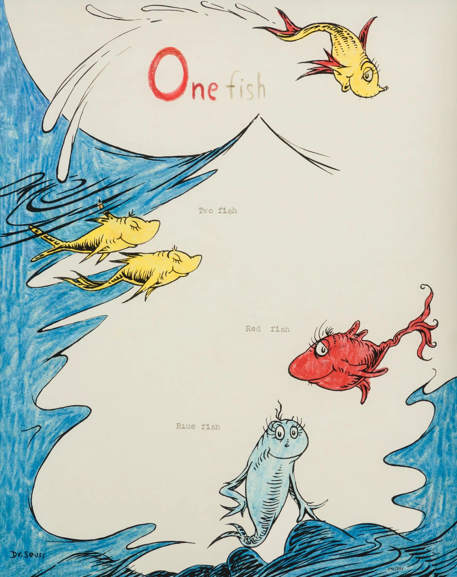 Dr Seuss | 'One fish two fish' | 73x58cm-thumbmail-1