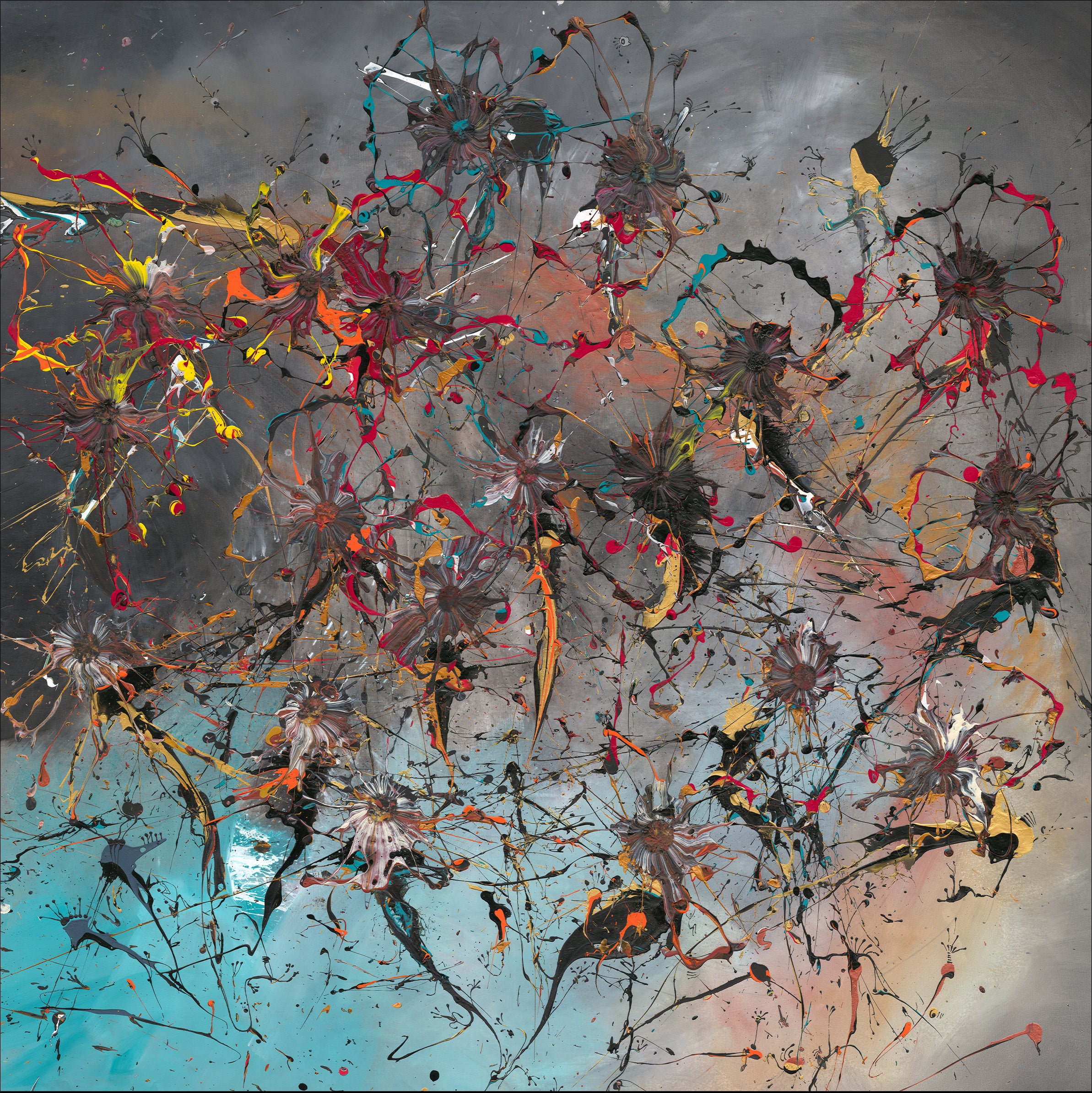 Rowdy Warren | 'Wildflowers, 2025' | 210x210cm