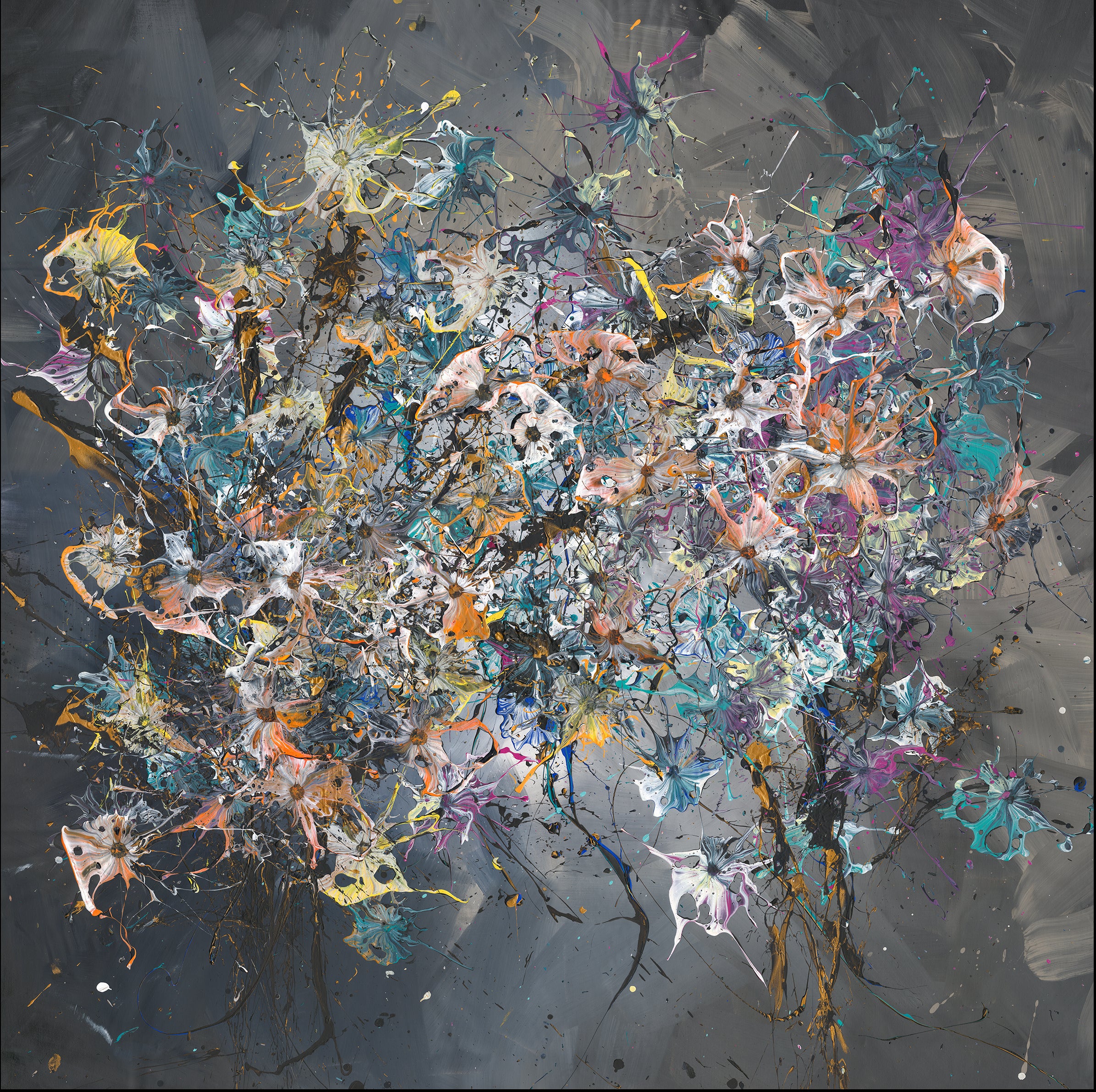 Rowdy Warren | 'Wildflowers, 2025' | 210x210cm