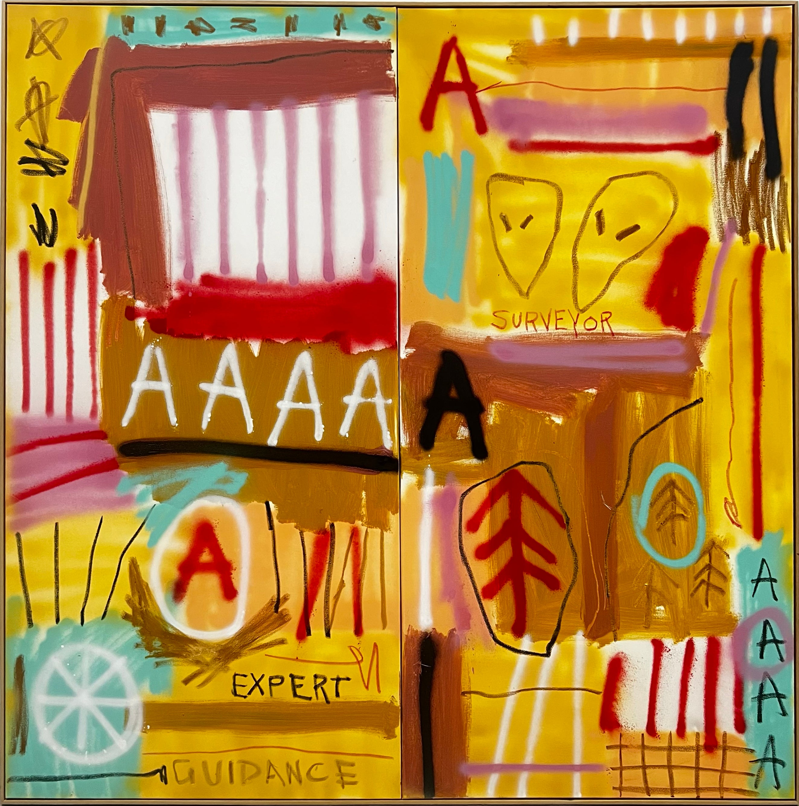 Musonga Mbogo | 'Teaching Others, 2023' | 187x187cm