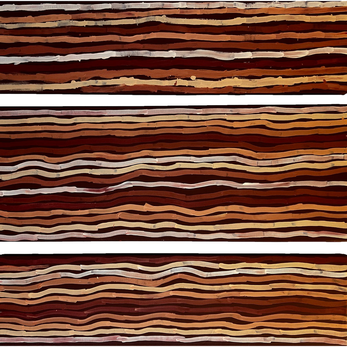 Awelye Atnwengerrp Triptych by Minnie Pwerle