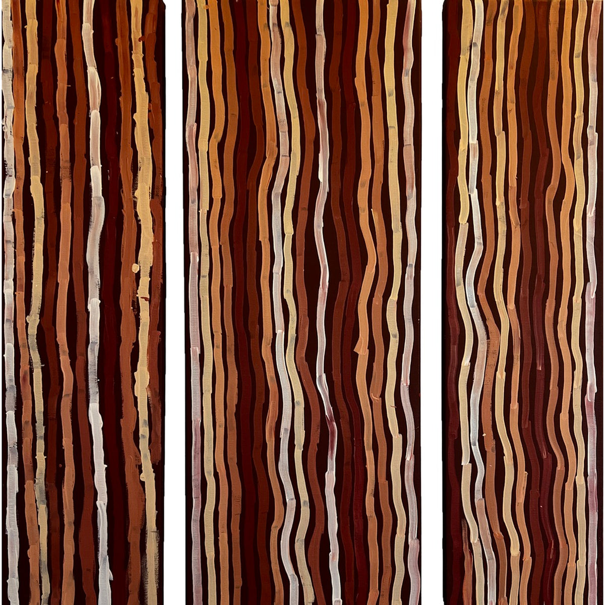 Awelye Atnwengerrp Triptych by Minnie Pwerle