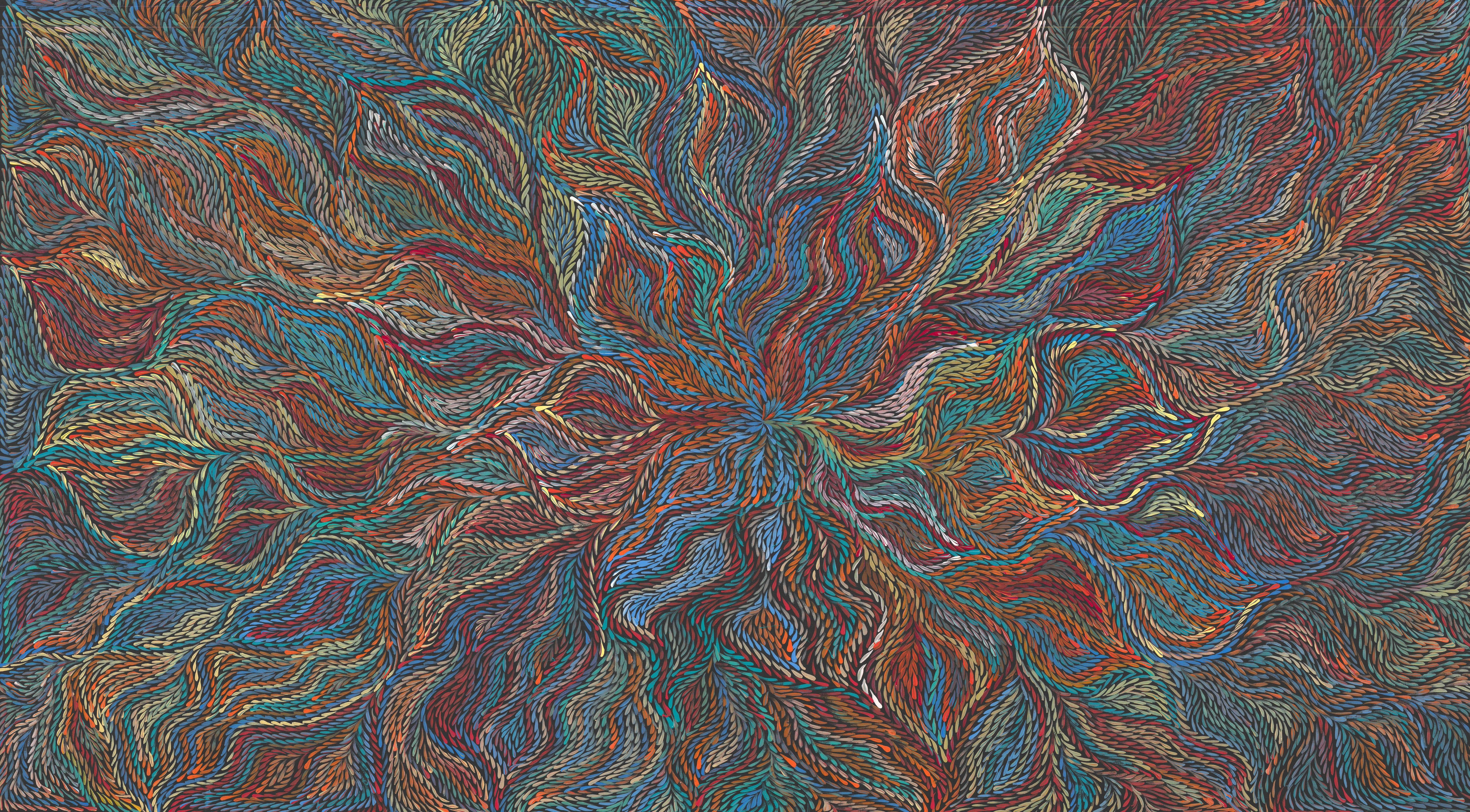 Rosemary Petyarre | 'Bush Medicine Leaves, 2024' | 200x115cm