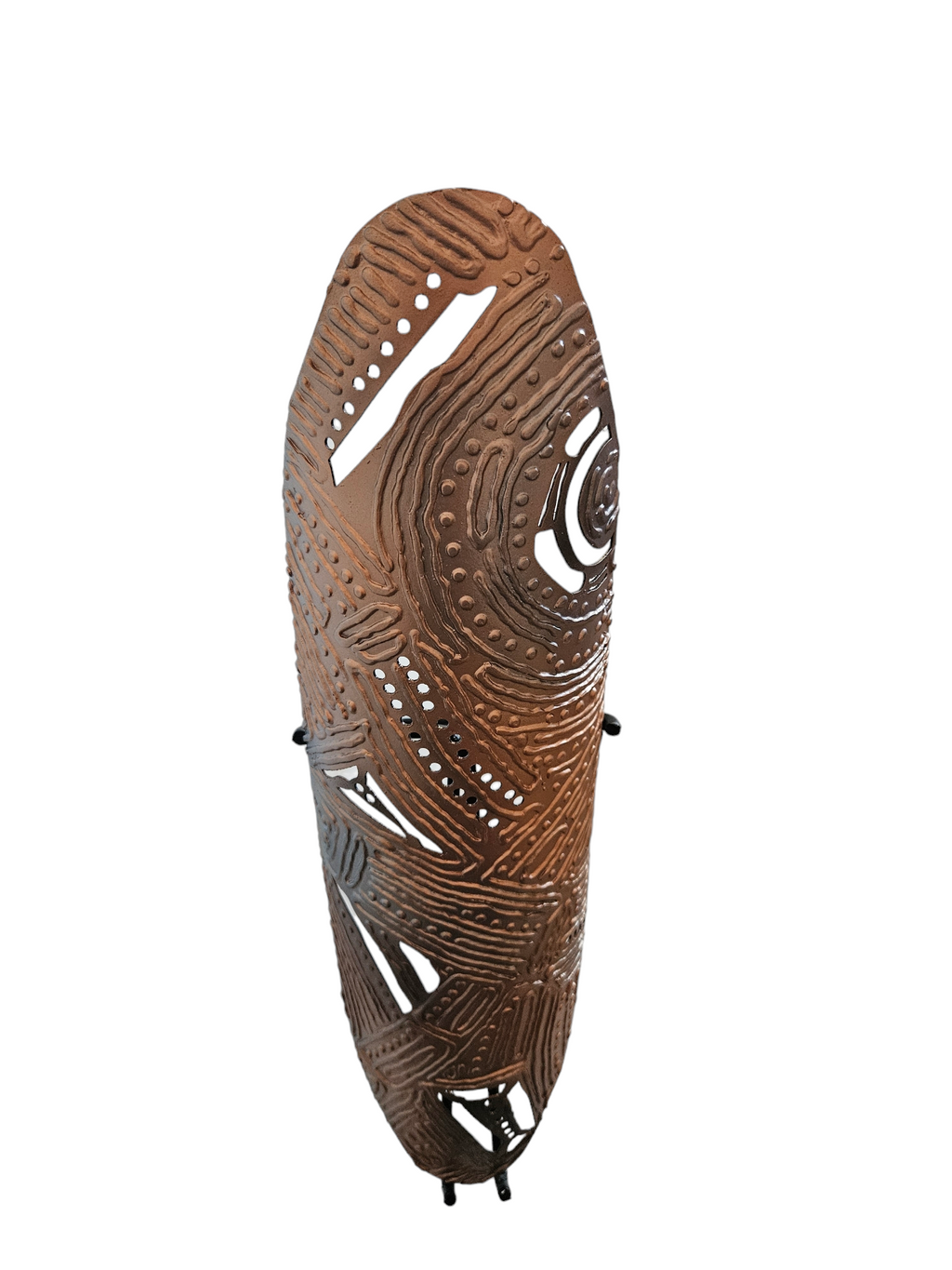 Sarrita King | 'Language of the Earth' Coolamon. 2023 | 60x17x7cm