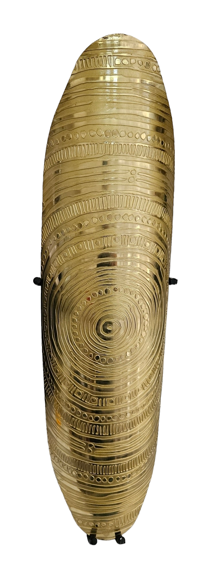 Sarrita King | 'Language of the Earth' Coolamon, 2023 | 60x17x7cm