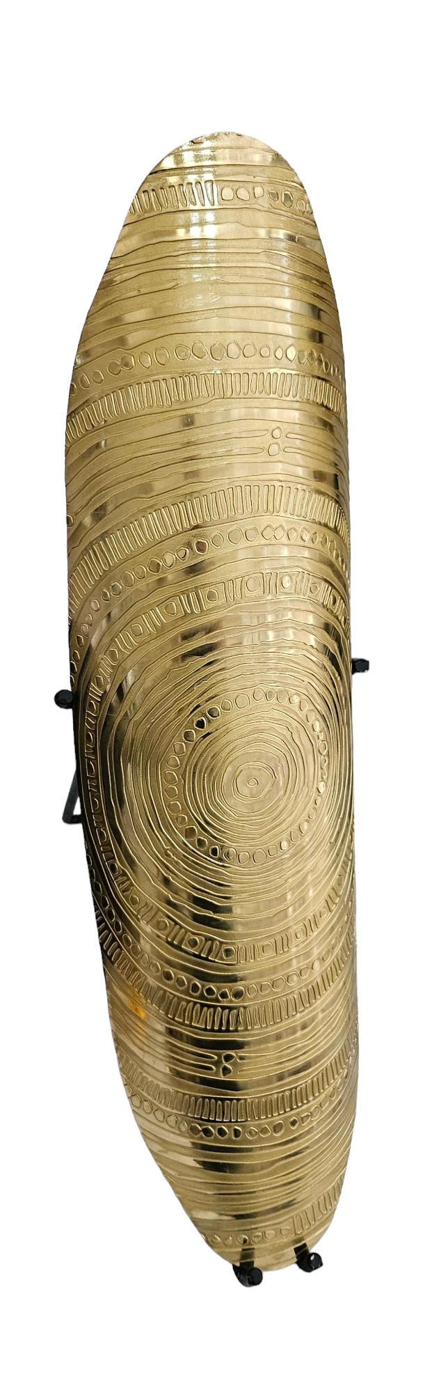 Sarrita King | 'Language of the Earth' Coolamon, 2023 | 60x17x7cm