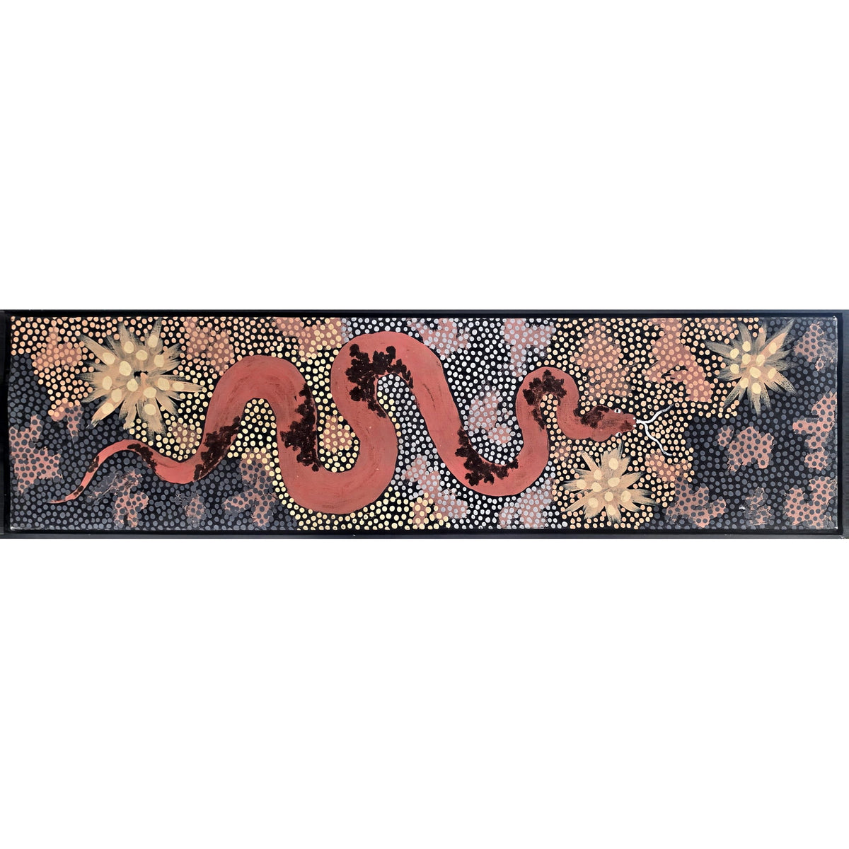 Carpet Snake Dreaming by Clifford Possum Tjapaltjarri