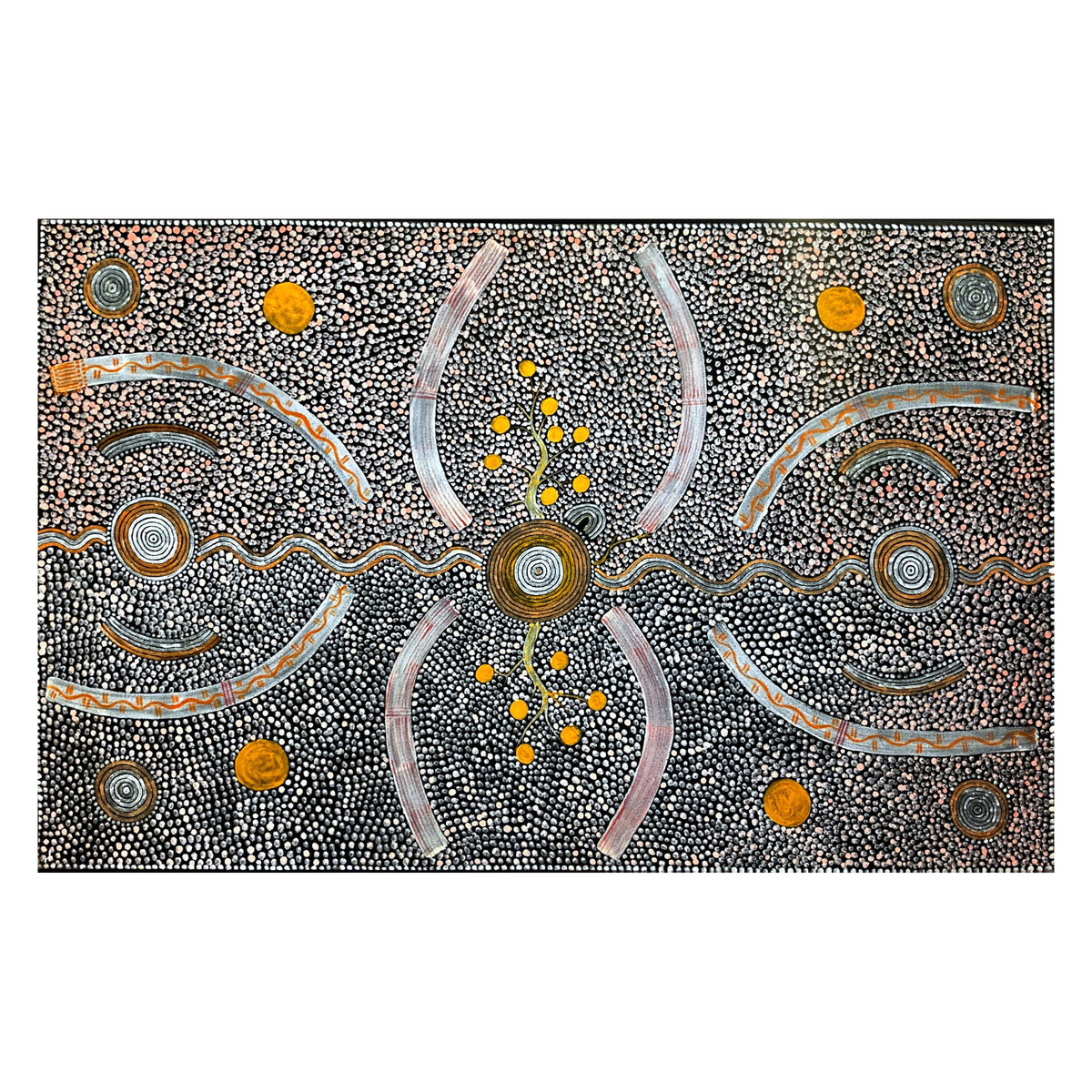 Native Orange Dreaming by Kaapa Mbitjana Tjampitjinpa
