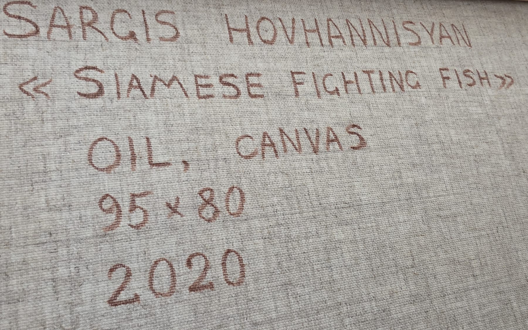 Sargis Hovhannisyan | 'Siamese Fighting Fish, 2020' | 95x80cm-thumbmail-2