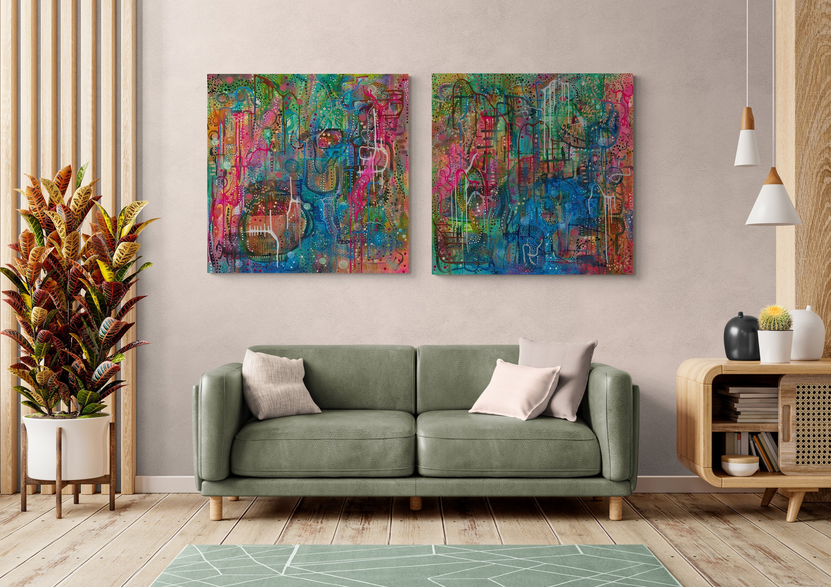 Gumnut Heaven | 90x90cm