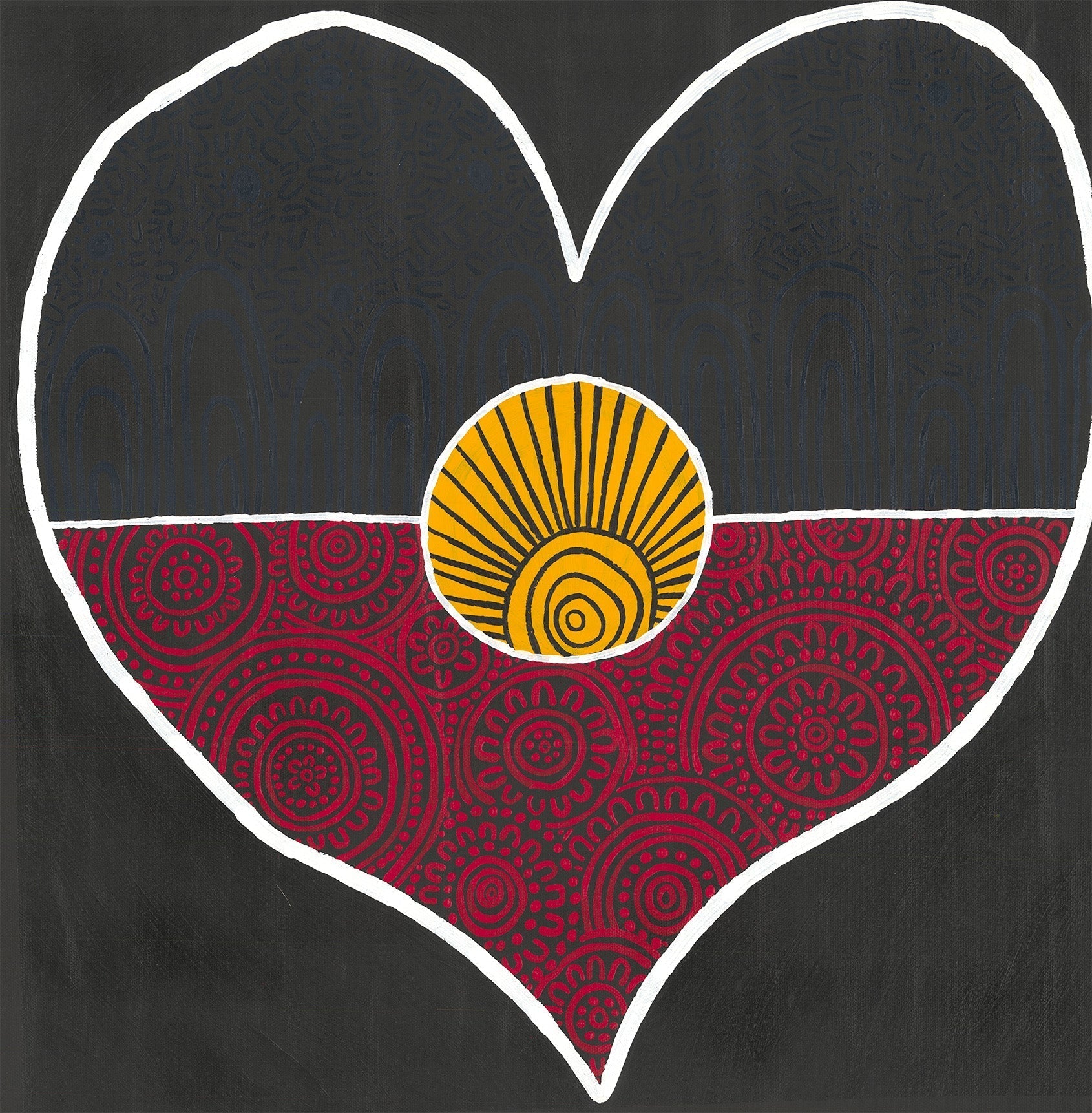 Sarrita King | 'Flag Love, 2023' | 60x60cm-thumbmail-1